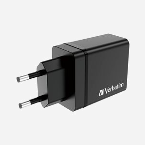 Verbatim 49700 Chargeur Secteur Universel Noir, 30W, 2x USB 2.0, 1x USB-C, Charge Rapide Power Delivery/Quick Charge 3.0, Protections Multiples - Miniature 2
