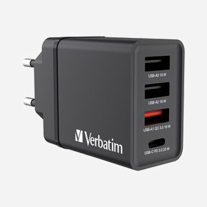 Verbatim 49700 Chargeur Secteur Universel Noir, 30W, 2x USB 2.0, 1x USB-C, Charge Rapide Power Delivery/Quick Charge 3.0, Protections Multiples - Miniature 3
