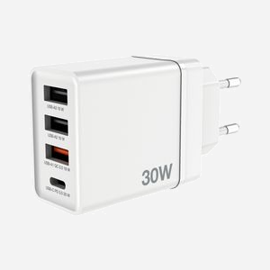 Verbatim 49701 Chargeur Secteur Universel Blanc - 2x USB 2.0, 1x USB-C, Micro-USB 3.2 Gen 1, Charge Rapide Power Delivery/Quick Charge 3.0, 30W - Miniature 3