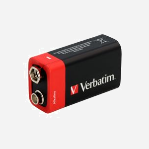 Verbatim Pile Alcaline 9V - Type 9V-6LR61 - Tension 9V - Usage Unique - Poids 46g - Multicolore - Unité - Miniature 2