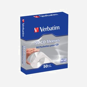 Verbatim - Pack de 50 pochettes CD/DVD en papier, diamètre 120 mm, avec fenêtre de visualisation et rabat de sécurité, référence 49992. - Miniature 2