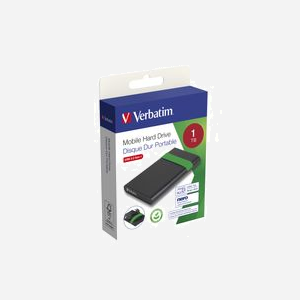 Verbatim 53112 - Disque Dur Externe 1 To 2.5" 5400 RPM USB 3.2 Gen 1 (3.1 Gen 1) - Compatible Windows/macOS - Noir, Alimentation USB - Miniature 3