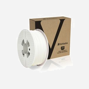 Filament Verbatim PLA Blanc 1.75mm 1kg (Ref. 55315) : Extrusion 210°C, Longueur 335m, Module d'élasticité 63MPa, Point de Transition Vitreuse 58°C, RAL 9003 - Miniature 2