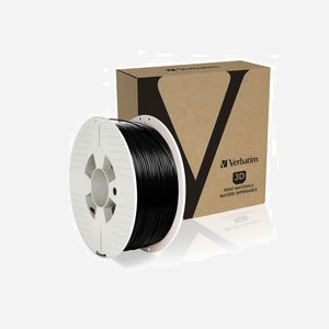 Verbatim Filament PLA Noir 1.75mm 1kg (55318) : Acide Polylactique, Densité 1.24 kg/m³, Vitesse 30mm/sec, Module d'élasticité 63 MPa, Point de fusion 168°C - Miniature 2