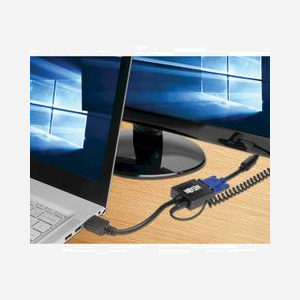 Tripp Lite P131-06N Adaptateur Vidéo HDMI vers VGA (D-Sub) 0.15m, Résolution 1920x1200, Connecteur Audio 3.5mm, Noir - Miniature 2