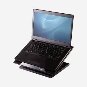 Fellowes Support Laptop Designer Suites 8038401, jusqu'à 17", Inclinaison 0-30°, Hauteur réglable, Plastique Noir, Charge 11.3kg, Certification FIRA EN ISO 9241-5 - Miniature 1