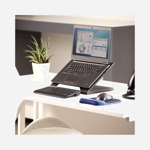 Fellowes Support Laptop Designer Suites 8038401, jusqu'à 17", Inclinaison 0-30°, Hauteur réglable, Plastique Noir, Charge 11.3kg, Certification FIRA EN ISO 9241-5 - Miniature 4