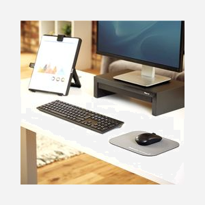 Fellowes 5934005 Tapis de souris Argent 230x204mm, Plastique Monochromatique, Base Antidérapante, Optimisé Souris Optique, Épaisseur 4mm, 80g - Miniature 2