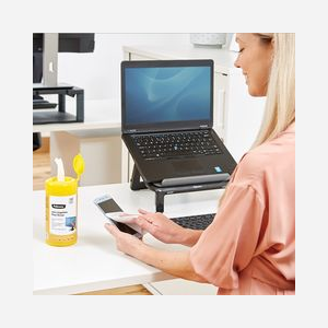 Fellowes 9970311 : Lingettes de Nettoyage Écrans LCD/TFT/Plasma (100 pièces) - Dimensions 82x82x170mm, Poids 280g, Conditionnement Tube - Miniature 5