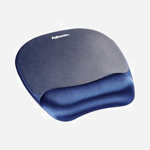 Fellowes Repose-Poignet Ergonomique 235x201.6x25.4mm Mémoire de Forme Bleu - Référence 9172801 - Miniature 2