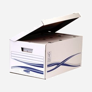 Fellowes Boîte Archive Papier A4 Blanc 4460504, Dimensions Intérieures 350x526x260mm, Compatible Classeur à Levier, Support 6 Dossiers Suspendus, Vendu à l'unité - Miniature 1