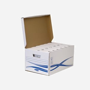 Fellowes Boîte Archive Papier A4 Blanc 4460504, Dimensions Intérieures 350x526x260mm, Compatible Classeur à Levier, Support 6 Dossiers Suspendus, Vendu à l'unité - Miniature 2