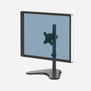 Fellowes Seasa Bras Support d'écran 32" Autonome Noir - Inclinaison -45/+45°, Rotation 360°, VESA 75x75/100x100, Charge max 8kg, Acier