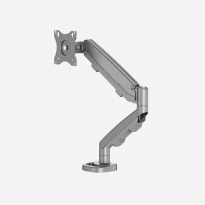 Fellowes 9683001: Support écran plat bureau jusqu'à 40", 8kg, fixation collier/passe-fil, VESA 75x75/100x100, bras 53.8cm, acier argent - Miniature 5