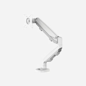 Fellowes 9683201 Support écran bureau (jusqu'à 40") fixation collier/passe-fil, VESA 75x75/100x100mm, bras 53.8cm, inclinaison ±90°, pivot 360°, blanc - Miniature 2