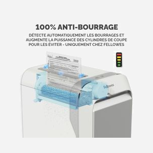 Fellowes LX Series Powershred LX221 Destructeur Micro-Broyage 2x12mm P-5, 20 feuilles, 30L (1100 feuilles), 65dB, SafeSense, Blanc - Miniature 3