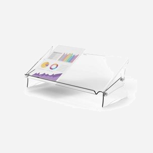 Fellowes 9731301 Bac de Rangement Acrylique Transparent A3/A4 278x536x160mm, Réglable, Antidérapant, avec Poignées - Miniature 2
