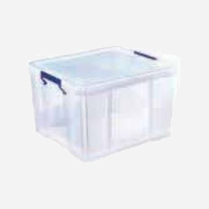 Fellowes ProStore Boîte d'Archive 48L en Plastique Transparent 315x480x440mm, Intérieur 300x370x410mm, Compatible Papier, Référence 7730901