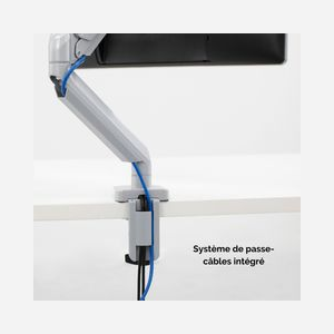 Fellowes Platinum Series Bras Support Écran Simple Argent (Ref: 8056401) - VESA 75x75/100x100, Max 8kg, Écran jusqu'à 40", USB 3.2, Acier - Miniature 4