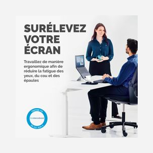 Fellowes Hylyft - Support Laptop Aluminium Argenté, inclinable 37-58°, réglable 6 positions, écrans jusqu'à 18", charge max 4kg, 238x246x6mm - Miniature 2