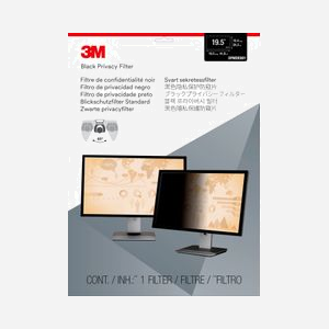 3M Filtre de Confidentialité PF195W1B - Écran 19.5" (49.5cm) 16:10 LCD - Anti-Reflet & Anti-Rayures - Noir - Installation Adhésive/Latérale - Compatible Écran Tactile - Miniature 2