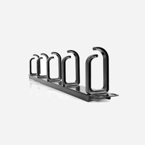 StarTech.com CABLMANAGER2 : Panneau de Gestion de Câbles 1U 19" en Acier Noir, 5 Anneaux ABS Pivotants, Conforme TAA, 483x88.6x43mm - Miniature 2
