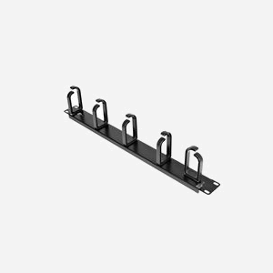 StarTech.com CABLMANAGER2 : Panneau de Gestion de Câbles 1U 19" en Acier Noir, 5 Anneaux ABS Pivotants, Conforme TAA, 483x88.6x43mm - Miniature 1