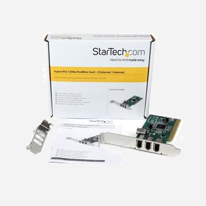 StarTech.com Carte Adaptateur PCI vers FireWire 400 IEEE 1394a 4 Ports (3 Externes, 1 Interne), Chipset Texas Instruments TSB12LV26, Windows/macOS/Linux - Miniature 5