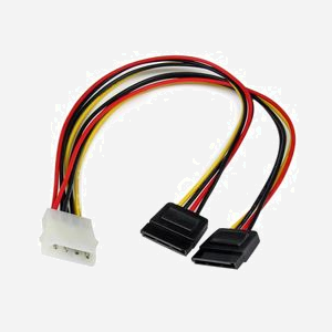 StarTech.com Adaptateur Y d'Alimentation Molex vers 2x SATA 15-Pin, 30cm, Connecteur Mâle 4-Pin Molex, RoHS, CE, REACH, PVC, PYO2LP4SATA - Miniature 1