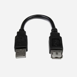 StarTech.com Rallonge USB 2.0 A Mâle vers A Femelle - 15.2cm - 480 Mbit/s - Contacts Nickel - Noir - Conforme RoHS, UL, CE, REACH - Miniature 1