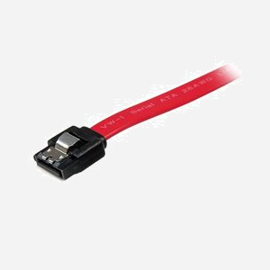 StarTech.com LSATA12 Câble SATA III 30cm avec Verrouillage, 6 Gb/s, Connecteurs 7-pin Mâle/Mâle, Droit, Rouge, RoHS, REACH, CE - Miniature 2