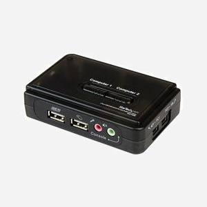 StarTech.com SV211KUSB : Commutateur KVM USB VGA 2 Ports avec Audio, Résolution 2048x1536, Câbles 1.2m Inclus - Miniature 1