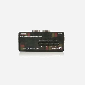 StarTech.com SV411KUSB - Commutateur KVM USB 4 Ports VGA Audio 2K - Câbles Inclus - Console USB/Audio 3.5mm - Résolution 2048x1536 - Noir - Miniature 1