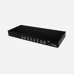 StarTech.com Commutateur KVM SV831DUSBGB 8 Ports PS/2 USB 1U Rackable avec OSD VGA 1920x1440, Alimentation 110-240V, Noir