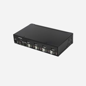 StarTech.com Switch KVM DisplayPort 4 Ports 4K60Hz USB 2.0 Hub Intégré (SV431DPUA2) UHD DP 1.2, Audio 7.1, Compatible TAA, Acier Noir - Miniature 2