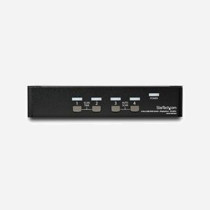StarTech.com Switch KVM DisplayPort 4 Ports 4K60Hz USB 2.0 Hub Intégré (SV431DPUA2) UHD DP 1.2, Audio 7.1, Compatible TAA, Acier Noir - Miniature 3