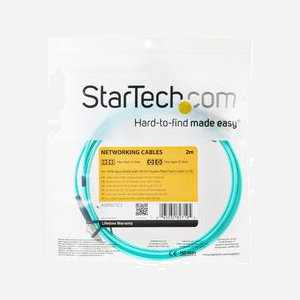 StarTech.com Câble Fibre Optique 2m LC/UPC à LC/UPC OM3 50/125µm Duplex LSZH, 100G, Faible Perte (<0.3dB), Aramid, Réseaux SAN Serveur - Miniature 4