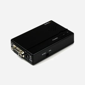 StarTech.com VGA2VID Convertisseur VGA vers Composite/S-Video NTSC/PAL, câble 0.9m, poids 102g, pour écrans CRT et écrans plats. - Miniature 1