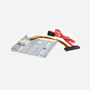StarTech.com BRACKET25SAT : Kit de montage HDD/SSD 2.5" vers baie 3.5" en aluminium, 100x98x10mm, incluant câbles SATA data et alimentation. - Miniature 1