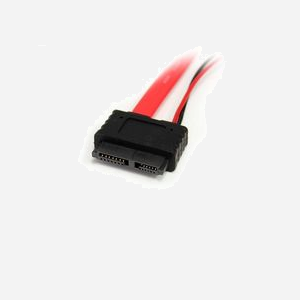StarTech.com Câble Adaptateur Slimline SATA vers SATA + Alimentation LP4, 50cm, SATA III 6Gbps, Connecteurs 13-pin/7-pin+Molex, RoHS, CE, REACH - Miniature 2