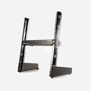 StarTech.com Rack Bureau Ouvert 12U 19" 2 Poteaux RK12OD, Charge 50kg, Acier Noir, EIA RS310-C, Kit Vis M5 Inclus, 504x292x584.4mm - Miniature 3