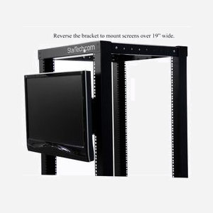 StarTech.com RKLCDBK Support Rack 19" 4U pour Écran LCD VESA 75/100 Acier Noir - Profondeur Montage Réglable 0-8.89cm - Conforme EIA RS310-D - Miniature 5