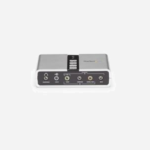 StarTech.com Adaptateur Audio USB 7.1 ICUSBAUDIO7D - Carte Son Externe 16 bits/48kHz, S/PDIF, Entrées Microphone, Windows Compatible - Miniature 2