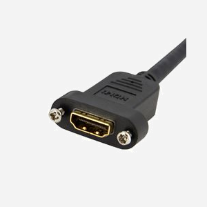 StarTech.com Câble HDMI 0.9m 4K30Hz - Connecteurs HDMI A Mâle/Femelle avec Montage Panneau - Bande Passante 10.2 Gbps - HDCP 1.4, ARC - Noir - Miniature 2