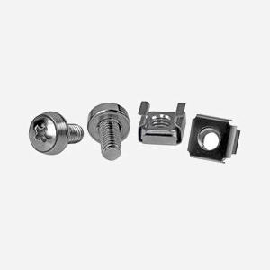 StarTech.com CABSCREWM6 : Kit de 50 Vis et Écrous Cage M6 Acier Inoxydable Tête Bombée pour Rack Serveur, Longueur 12mm, Conforme CE/REACH/TAA/RoHS - Miniature 1