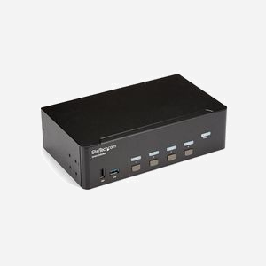 StarTech.com Switch KVM 4 Ports HDMI Double Affichage 4K 30Hz, Hub USB 3.0 Intégré, Ports Audio 3.5mm, Boîtier Acier, MTBF 168000h (SV431DHD4KU)