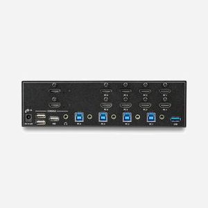 StarTech.com Switch KVM 4 Ports HDMI Double Affichage 4K 30Hz, Hub USB 3.0 Intégré, Ports Audio 3.5mm, Boîtier Acier, MTBF 168000h (SV431DHD4KU) - Miniature 4