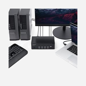 StarTech.com Switch KVM 4 Ports HDMI Double Affichage 4K 30Hz, Hub USB 3.0 Intégré, Ports Audio 3.5mm, Boîtier Acier, MTBF 168000h (SV431DHD4KU) - Miniature 5