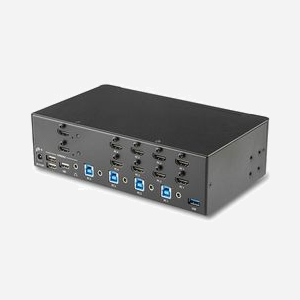 StarTech.com Switch KVM 4 Ports HDMI Double Affichage 4K 30Hz, Hub USB 3.0 Intégré, Ports Audio 3.5mm, Boîtier Acier, MTBF 168000h (SV431DHD4KU) - Miniature 2