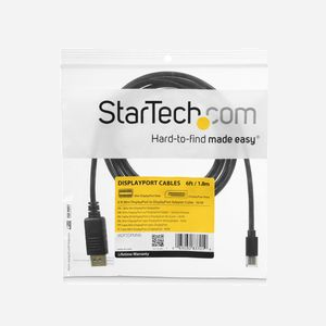 StarTech.com Câble Mini DisplayPort vers DisplayPort 3m - MDP2DPMM10 - 4K 60Hz - HBR2 - M/M - DP 1.2 - HDCP - DPCP - Noir - Contacts Or - Miniature 3